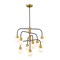Z-Lite Neutra 9 Light Chandelier, Matte Black + Foundry Brass & Opal 621-9MB-FB - alternate 1